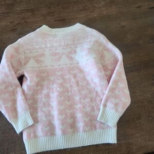 Altar'd State Pink and Cream Heart Sweater